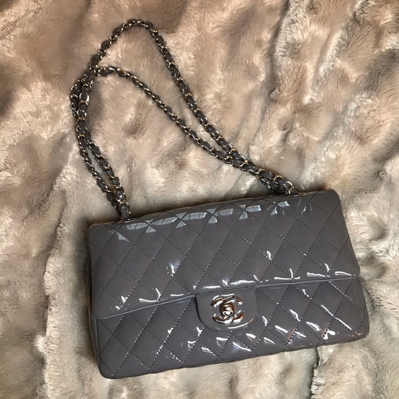 CHANEL Handbags - SOLD 💕 Chanel “Limited Edition” Enamel Grey